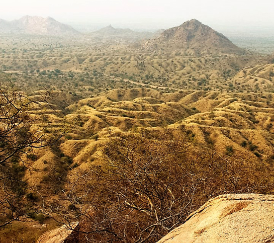 The Jalore landscape surprises its visitors with shifting shapes and colours from dawn to dusk.