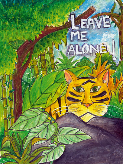A painting drawn for the âLeave Me Alone' campaign by Akshya M. Radaye, a class 9 student of I.E.S. Modern English School, Mumbai. A painting drawn for the âLeave Me Alone' campaign by Akshya M. Radaye, a class 9 student of I.E.S. Modern English School, Mumbai.