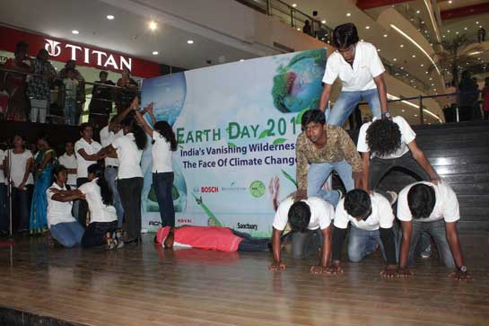 A skit on wildlife conservation was performed at the event.