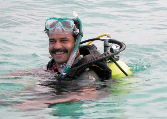 Deepak Apte scuba diving in Kavaratti, Lakshadweep. A marine biologist, his fascination for the deep is likely to be a huge asset for the BNHS, one of India's finest research organisations, but not one whose forte has been real-time marine biology.