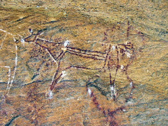Dated between 4000 BP to 9000 BP, the rock art at Isco established the origin of man in India during the palaeolithic period in the valley.
