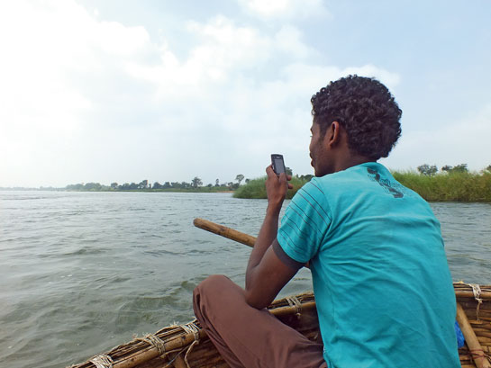 Sivu, a fisherman, helps track this particular population of otters, the author describes for the Nityata River Otter Conservancy.
