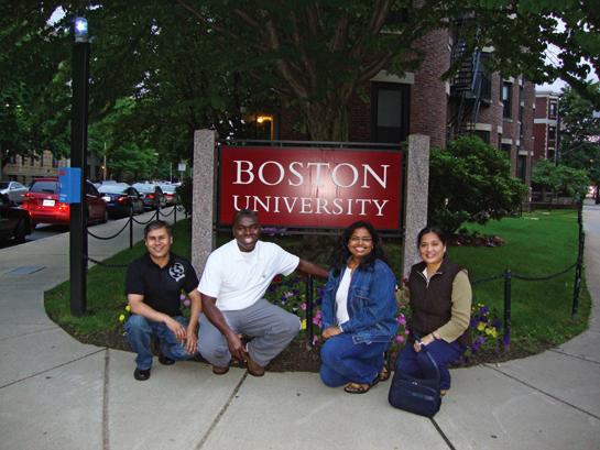 Dr. Vaylure (second from right) with a cohort of Hubert Humphrey Fellows at Boston University.