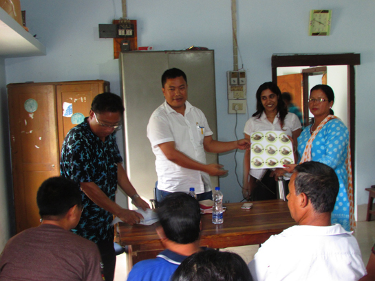 The ceremony where the funds was given to Karo Tayem's widow, Tileswari Tayem