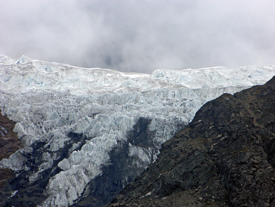 From atop the spectacular meadow of Merathang at 4,876 m., the grand glacier (facing page) is clearly visible. The glaciers, high-altitude lakes and streams flowing in this fragile alpine habitat of western Arunachal Pradesh play a vital role in providing water security to the people of the region.