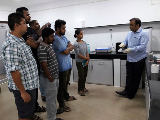 Dr. R.P. Singh shows us the laboratory tricks of the genetics trade. Not one bit easy!