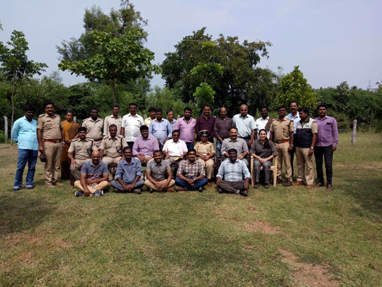 Members of Vanodaya Wildlife Trust along with the Forest Department