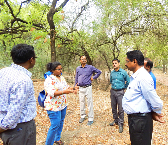 After taking an entrepreneurial plunge in 2014, Dr. Vaylure has helped establish several butterfly habitats, gardens and parks across India. She is seen here interacting with officials from the Kanpur Zoo for creating one such park.