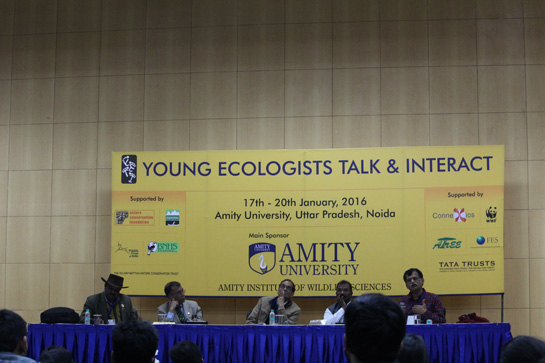 The panel discussion on forester-researcher relationships underway at the conference.