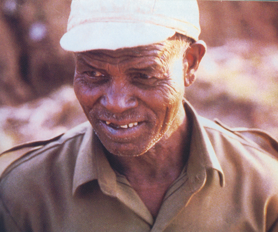 Manglu Baiga, expert tracker in the Kanha Tiger Reserve.