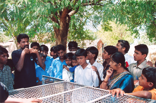 WILDLIFE SERVICE AWARD: K. Manu moved to Kokkare Bellur to protect a large pelican nesting site.