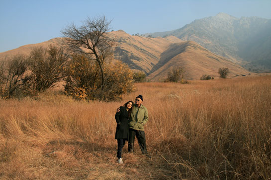 Ashok Kumar and Prerna Bindra, Member National Wildlife Board, in Dachigam. The green baton is being handed over.