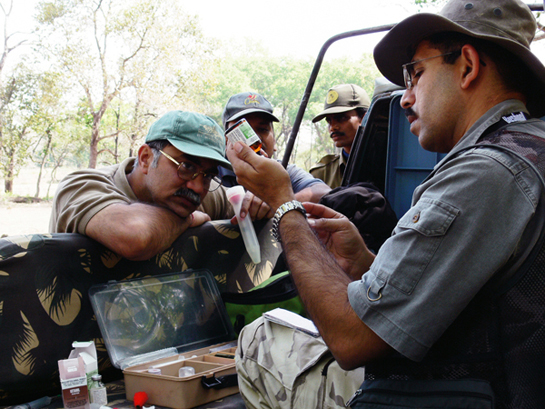 WILDLIFE SERVICE AWARD: Scientists with the Wildlife Institute of India, Dr. Y. V. Jhala (right) and Qamar Qureshi (left) recently worked on a tiger enumeration methodology that revealed a disturbingly low figure of 1,411 tigers left alive in India. 