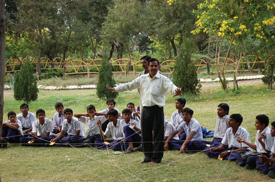 Nishikant Kale conducts the very popular Web of Life game for students. Kale and Laddha have sensitised thousands of students and have worked to protect the wildlife of the Satpura landscape in Central India. 