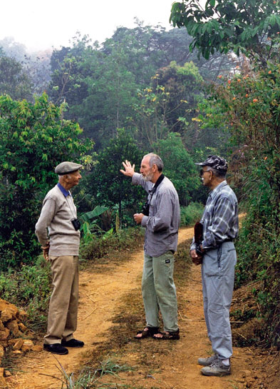 Zafar Futehally (left), Alan Morley (centre) and R. T. Chacko in Wyanad, Kerala, in 2002. Zafar Futehally (left), Alan Morley (centre) and R. T. Chacko in Wyanad, Kerala, in 2002.