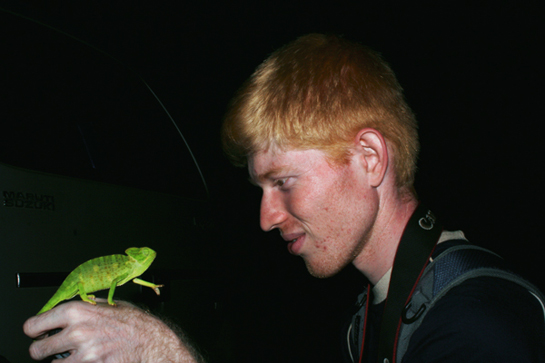 YOUNG NATURALIST AWARD: Young Zeeshan Mirza's experience belies his age. Seen here with a chameleon he saw in the wild (and promptly placed back), he has more than 20 published scientific papers to his credit and has discovered two new species of scorpions in the forests around Mumbai's Aarey Milk Colony.