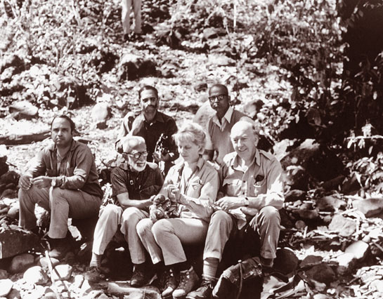 The Old Man had friends in every continent and he can be seen with S. Dillon Ripley of the Smithsonian Institution who is seated to the extreme right.