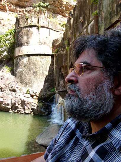 Thapar photographed by his young son Hamir, at &acirc;gomukh' just outside Ranthambhore's Misradhar entrance gate.