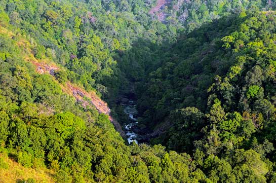 The Kunthi river snakes its way through the emerald forests of Silent Valley in this image by Bittu Sahgal. You have to visit the adjacent Attappadi moonscape to understand the fear expressed by those who value this forest: &acirc;Silent Valley is only an axe away from Attappadi.