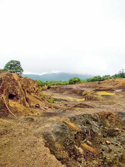 Beyond its beauty lay the dark and desolate truth of Diggi - its brutal mining that has left the now-abandoned manganese mine virtually devoid of life.