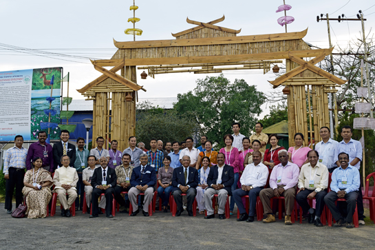 The participants of the &acirc;National Workshop on the Conservation and Sustainable Management of the Sangai' pose for a group photo.