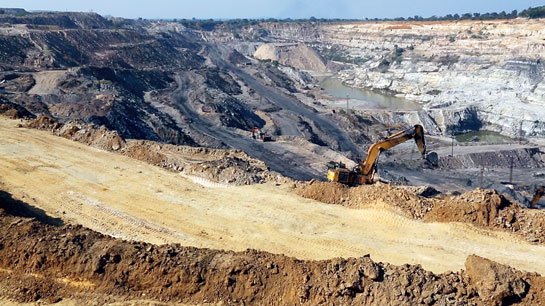 A coal mine in Chandrapur district of Maharashtra, adjacent to the Tadoba-Andhari Tiger Reserve.