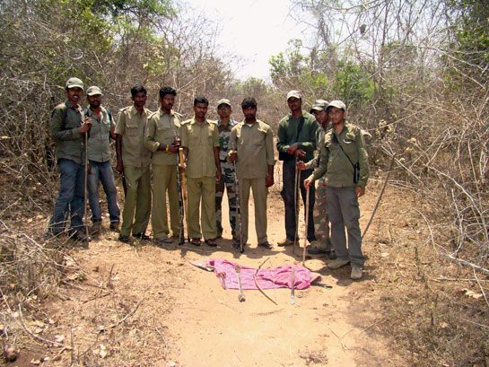 Vanya's members support the Forest Department to control wild fires during the dry season and provide assistance in removal of snares.