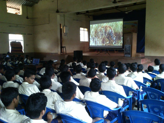 Film Screening and Talk at Mahalaxmi English High School, Talaulim.