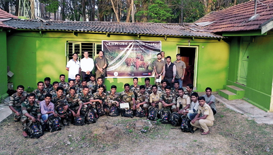 Trainees and trainers gather for a group photograph at the Cauvery Lodge, Nagarahole. The trainees were exhorted to anticipate every possible scenario while investigating wildlife crime.