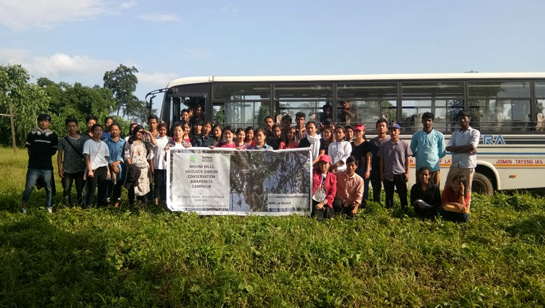 Anoko Mega led 48 students from the Jemi Notko Degree College to participate in the plantation drive. The students planted about 100 saplings of indigenous trees in the village of Denlo in the Lower Dibang Valley district.